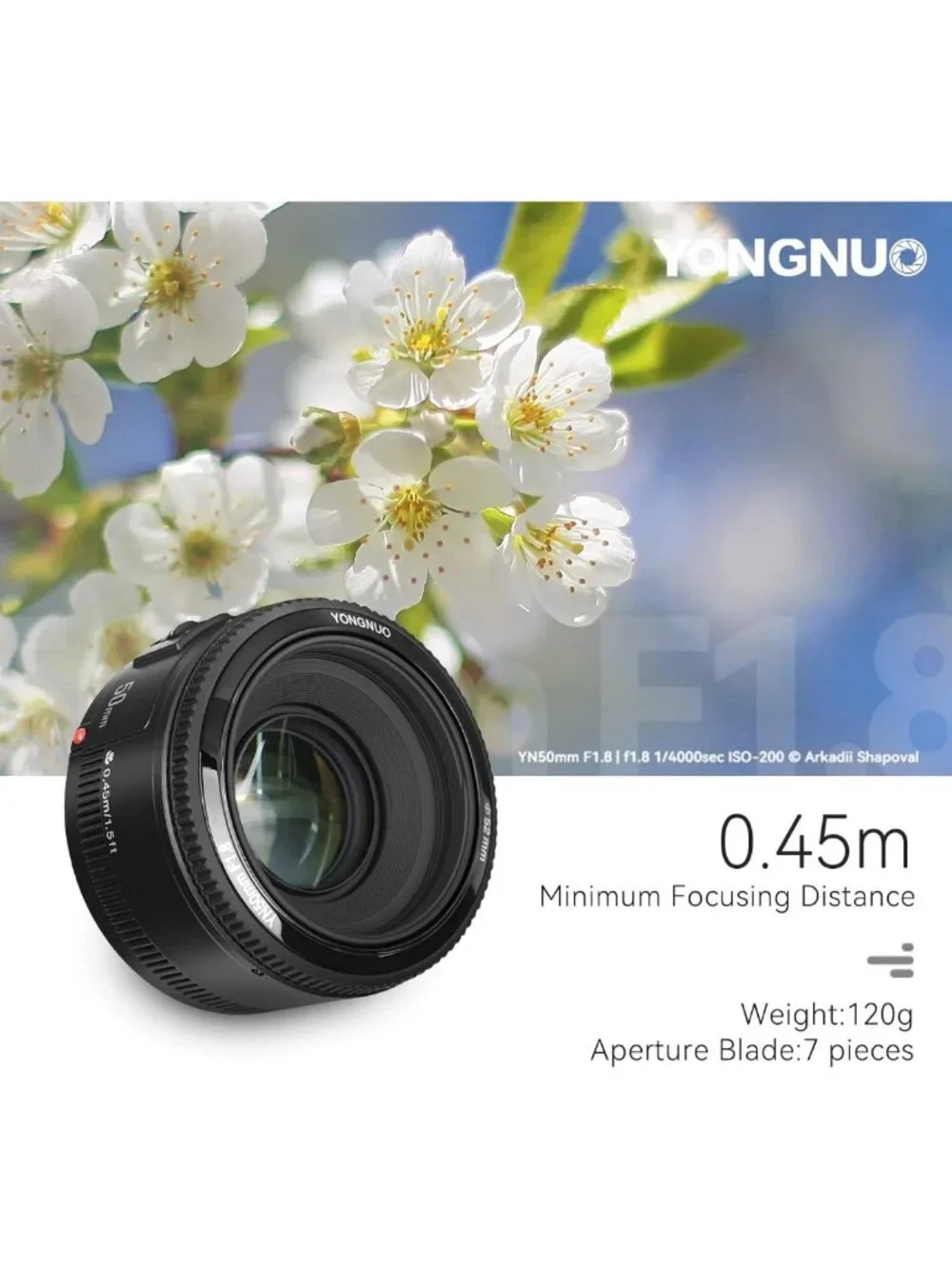 50mm F1.8 Auto Focus Lens for Canon EF - Perfect for Portraits & Low Light